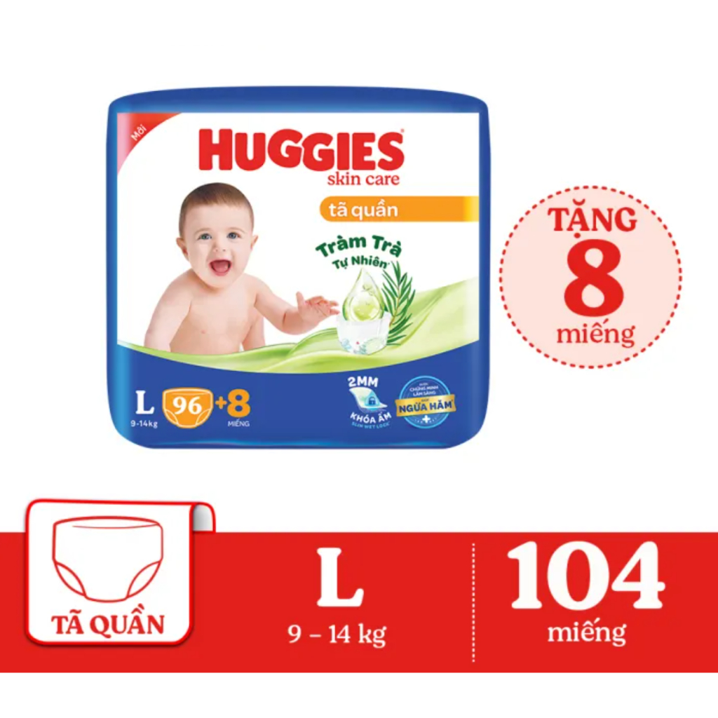 Huggies SKINCARE MEGA JUMBO Diapers / Diapers size L96 + 8 Pieces