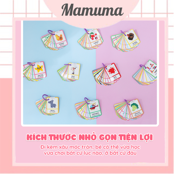 Lalala Baby bilingual English-Vietnamese Mini Flashcard set for ...