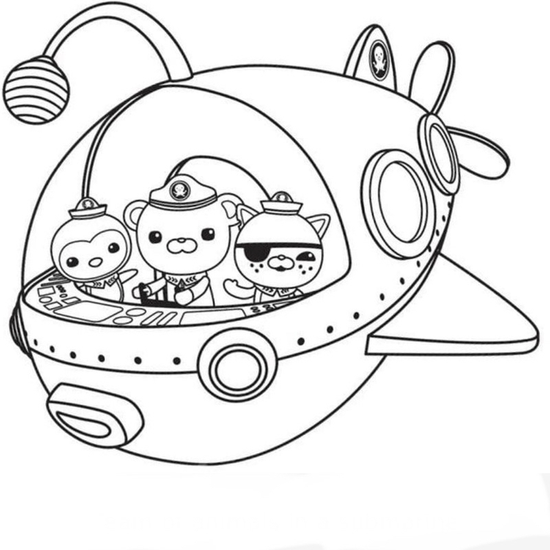 Octonaut Set of 30 A4 A5 Coloring Pages for Wax and Pencil Coloring