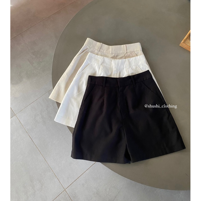 Basic Shorts - Shorts Linen (Original photo) | Shopee Philippines