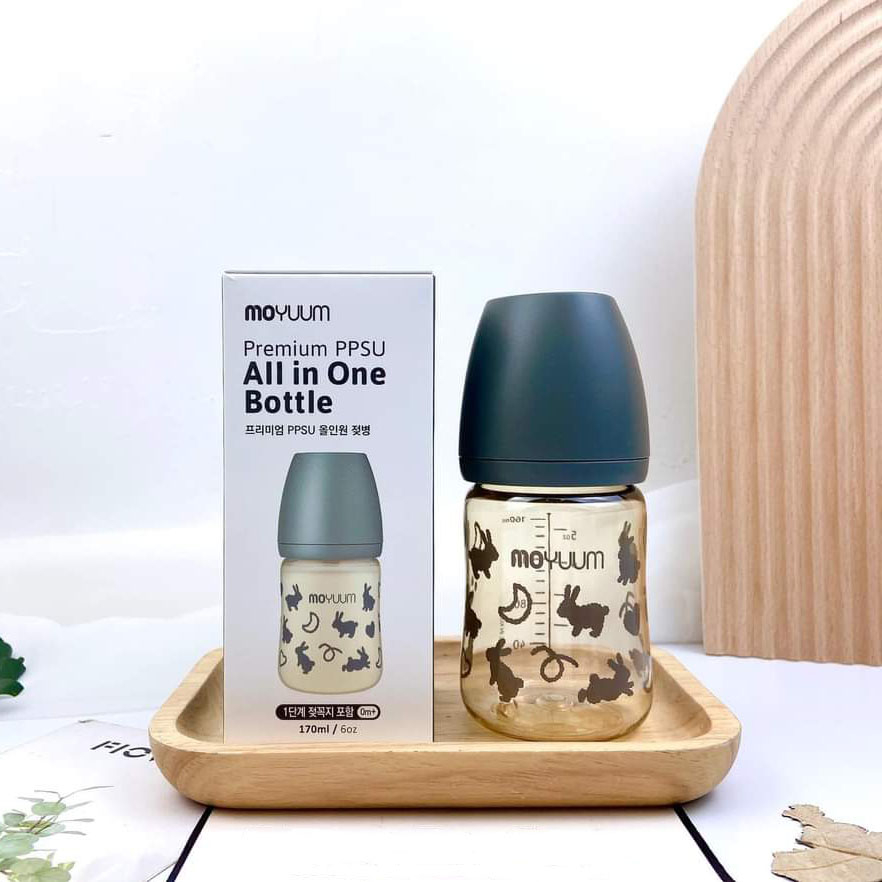 Moyuum milk bottle with RABBIT pattern 2023 Korean PPSU for babies size ...