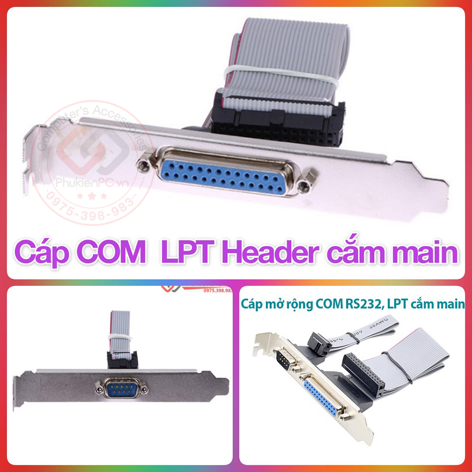 Synthesis of 9Pin 25Pin COM LPT cable, Main plug to RS232 DB9 DB25 LPT ...