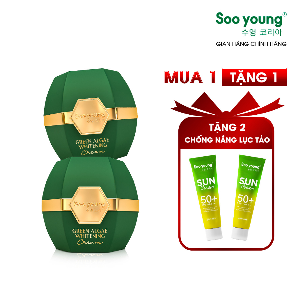 Combo SOOYOUNG Green Algae Whitening face Cream 30gr Shopee Philippines
