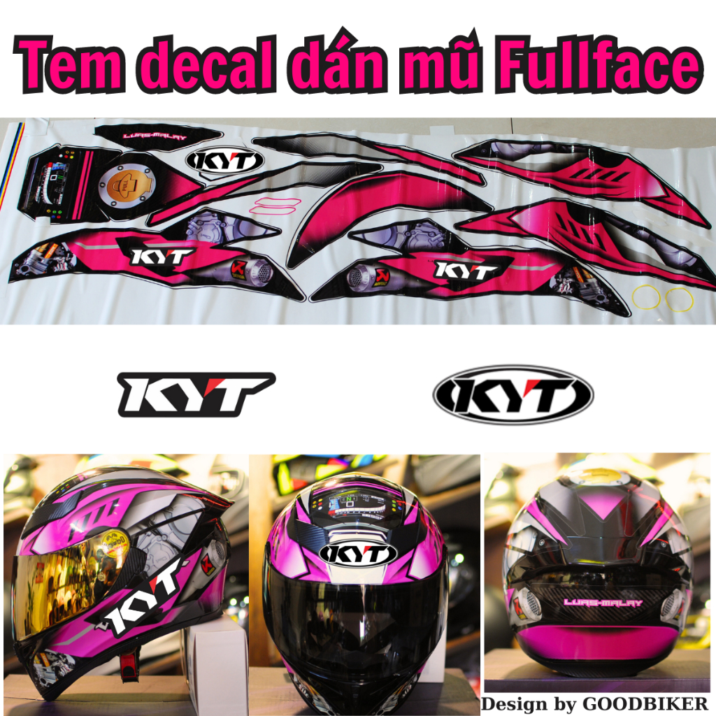 Fullface helmet sticker with free KYT stamp | Shopee Philippines