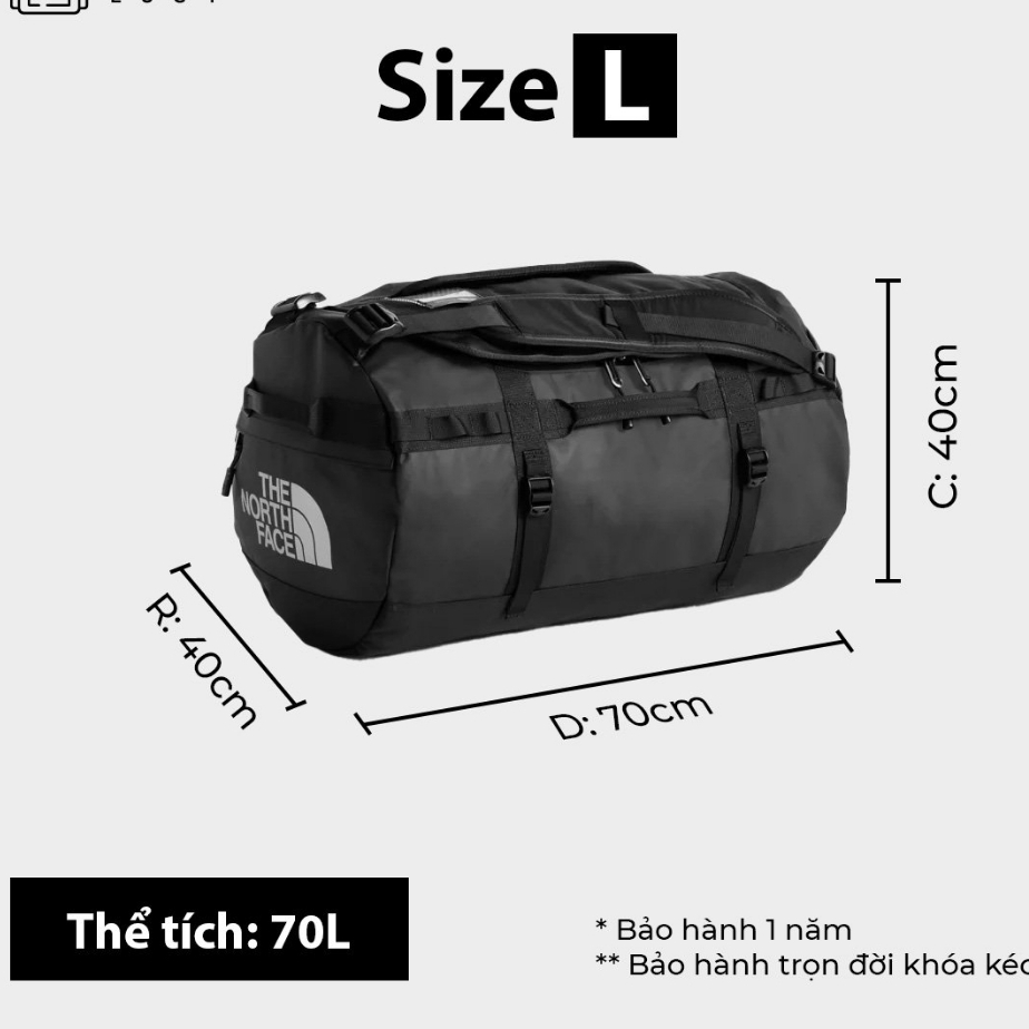 Tnf Duffle Bag Base Camp Duffel Bag Size M Travel Backpack Good ...