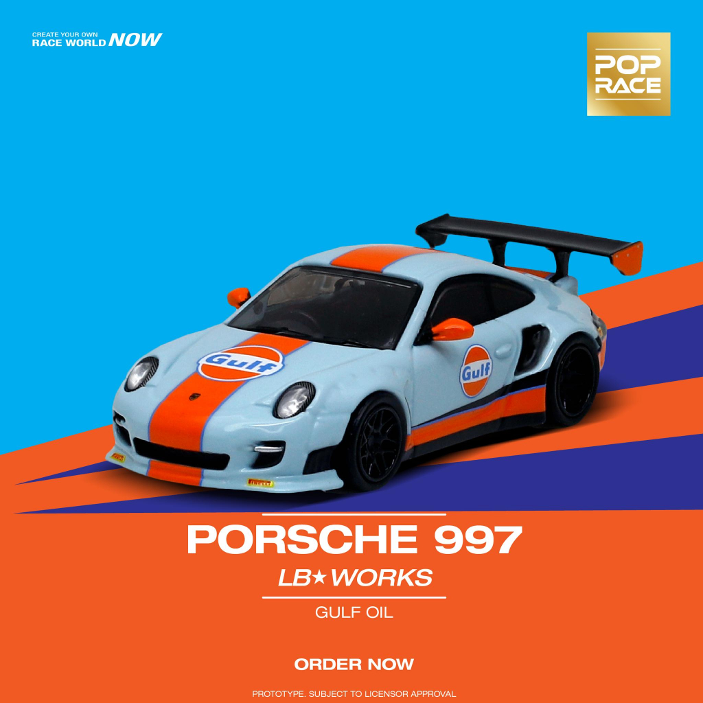 1:64 POP RACE MODEL - LBWK Porsche 997 Gulf Livery | Shopee Philippines