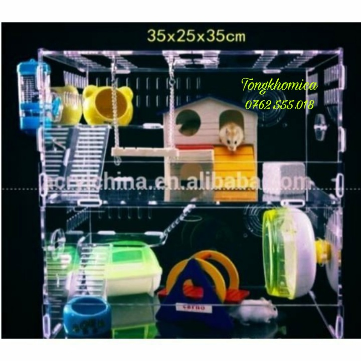 Image showcasing High-end two-tier hamster cage (cage only) | Shopee Philippines
