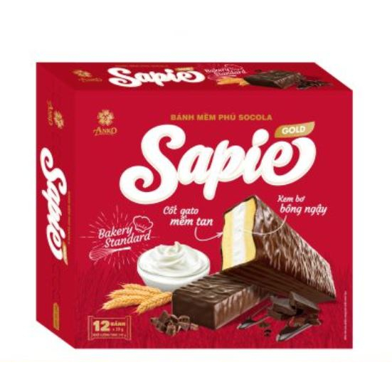 Sapie Chocolate Covered Soft Cake 240g (12 cakes/box) | Shopee Philippines
