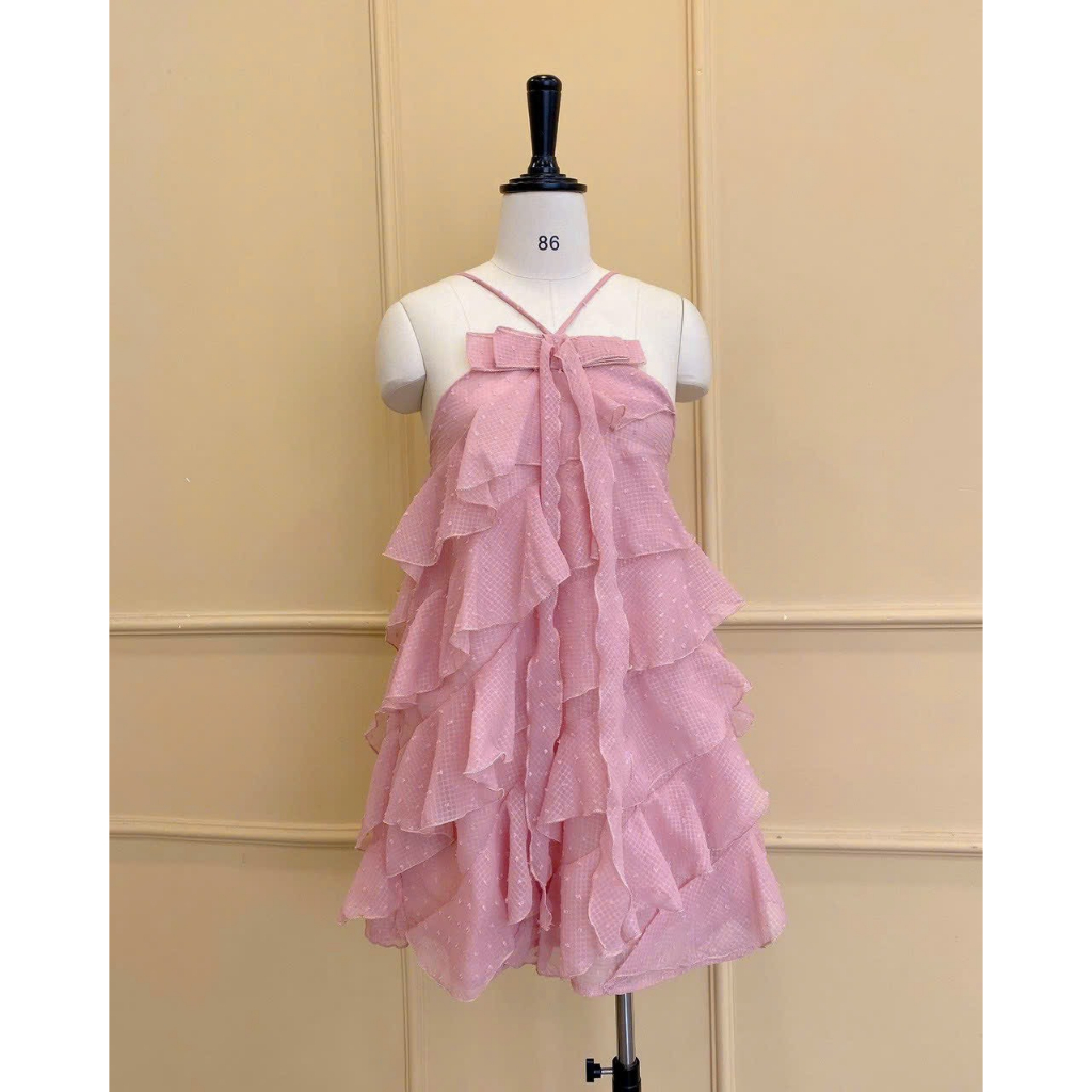 Super pretty layered ruffle dress made of high-quality beaded chiffon ...