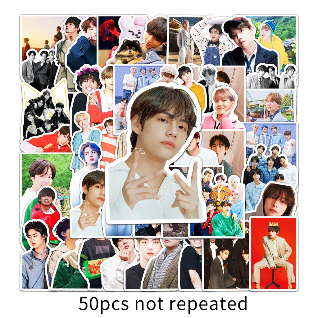 Set of 50 cute BTS decorative stickers (random delivery) | Shopee ...
