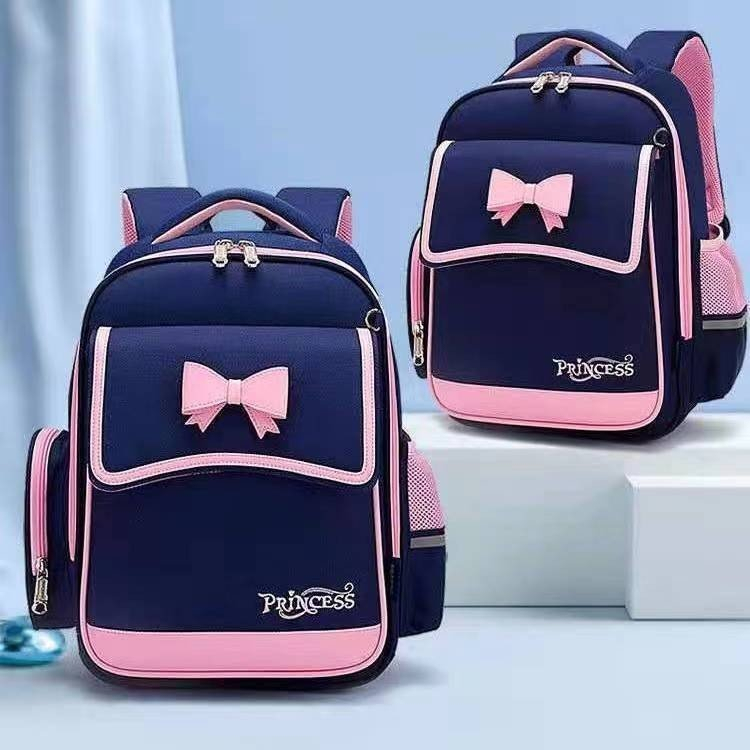 Pink Bow Waterproof Humpback Backpack - PRINCESS 2 Size | Shopee ...