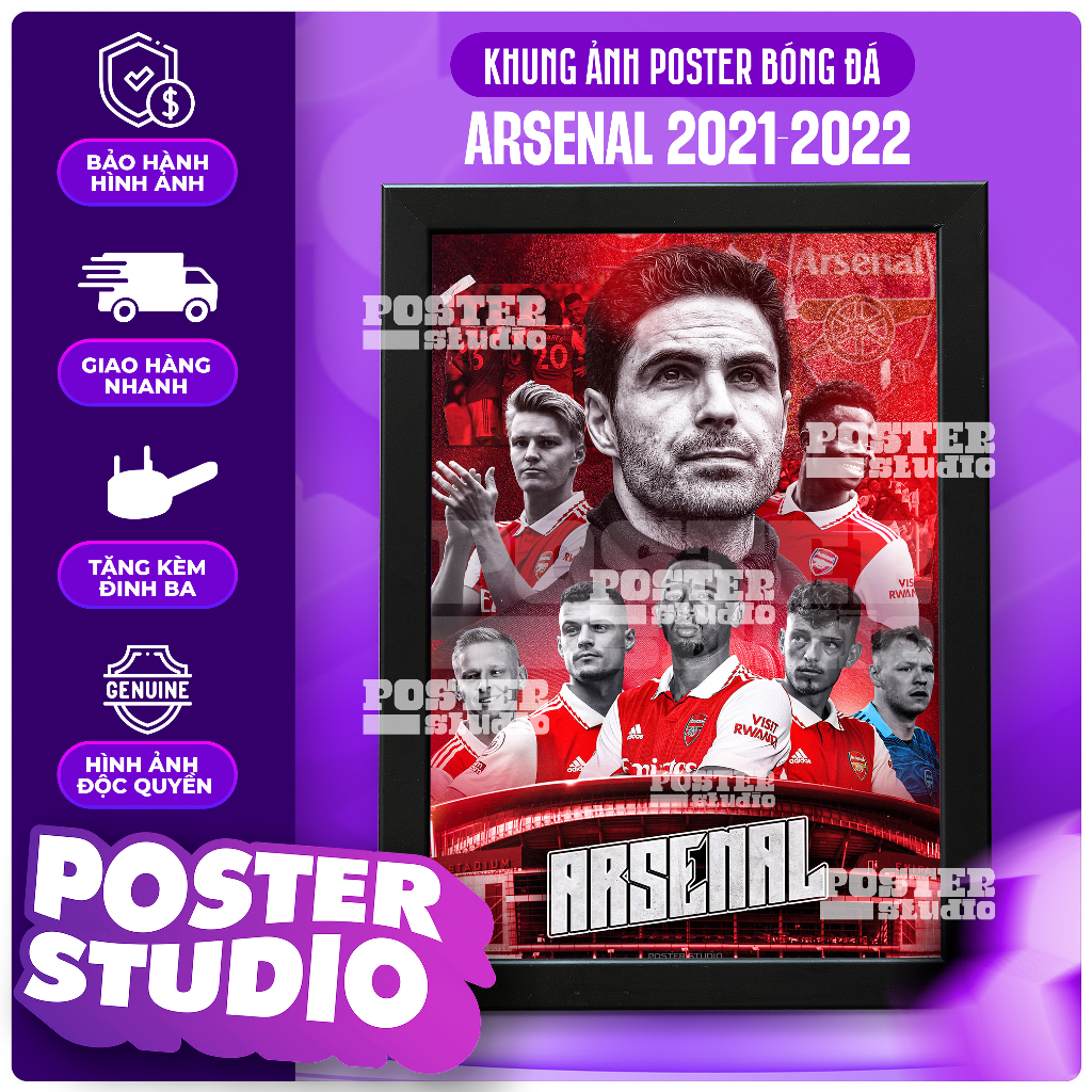 Arsenal Poster, decorative picture frame (including Poster and ...