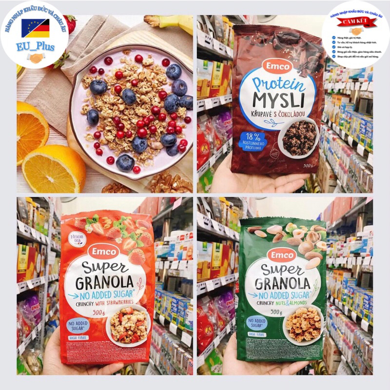 Emco MusLi Cereals 750G - Super Granola Sugar-Free Cereals (500g) - New ...