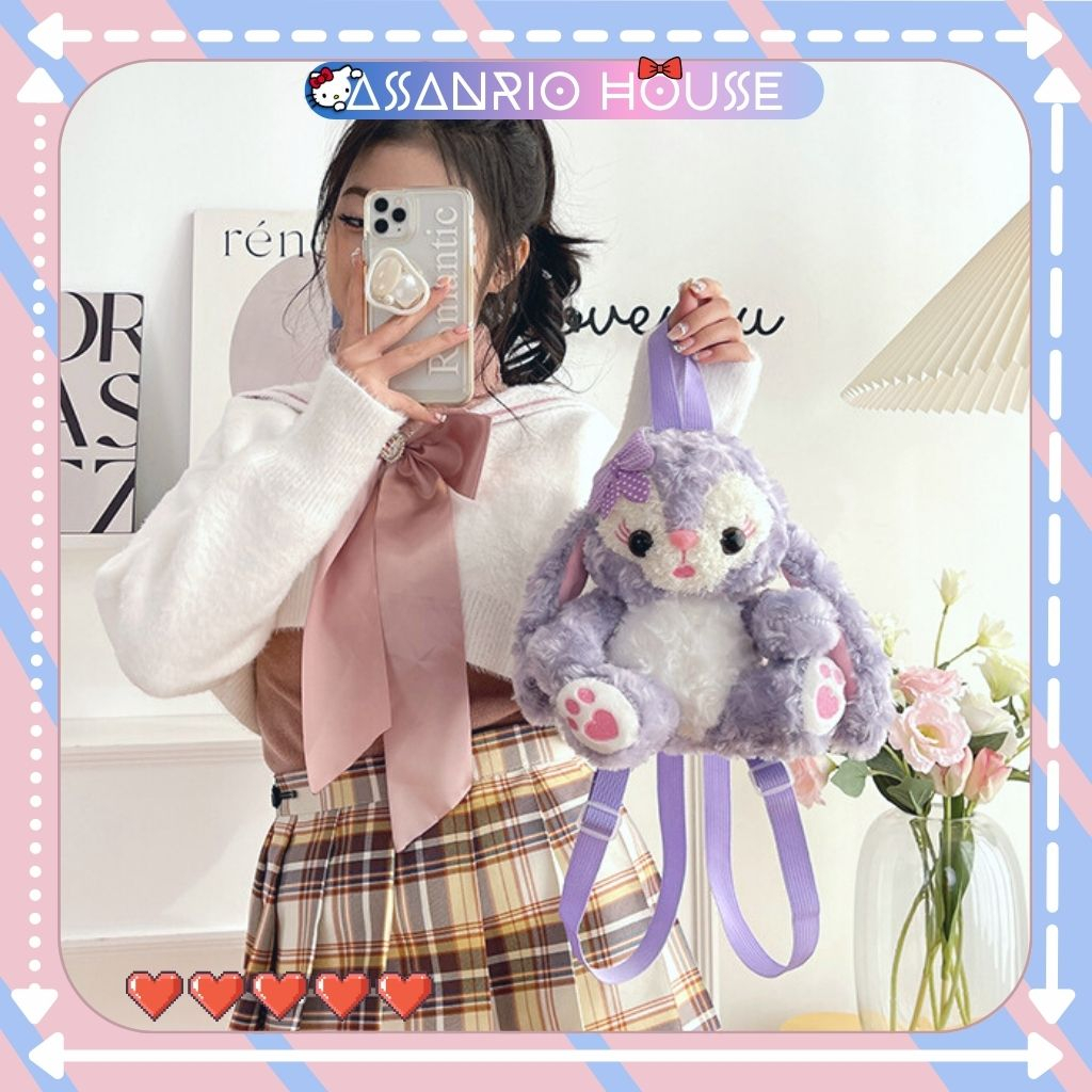 Stella Lou Beautiful Little Cartoon Style Purple Teddy Rabbit Backpack ...