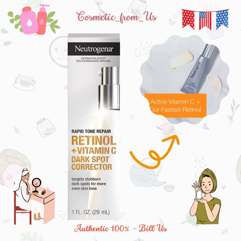 Neutrogena Rapid Tone Repair Retinol + Vitamin C Dark Spot Corrector 29ml Usa Shopee Philippines