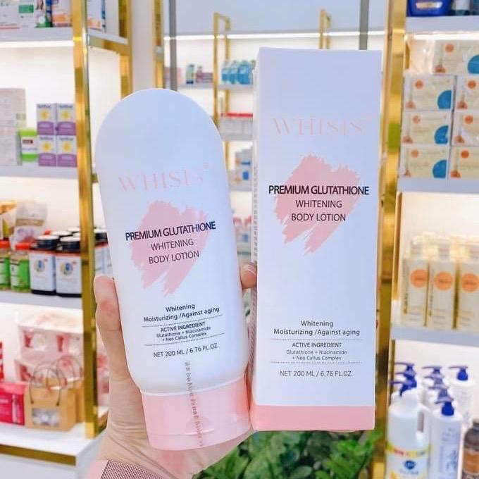Whissis Premium Glutathione Whitening Body Lotion 200ml | Shopee ...