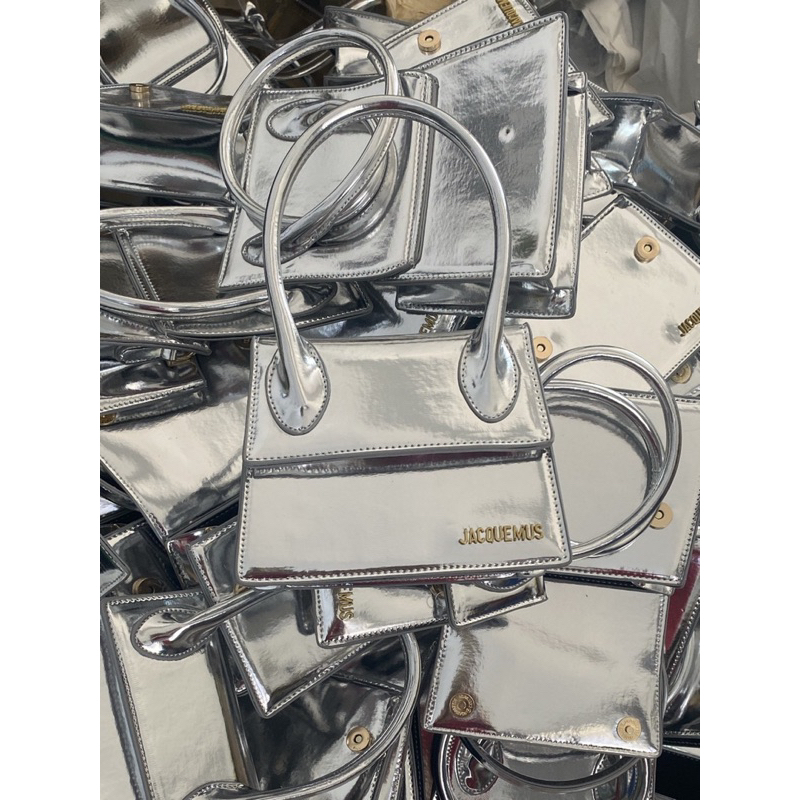 Jacquemus Le Chiquito N ud Coiled Leather Handbag In Silver White Black ...