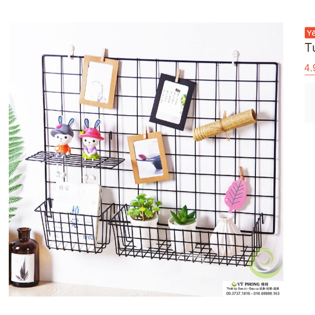 Wall-mounted Iron Mesh Panels to Decorate Photo Frames, Bookshelf, and ...