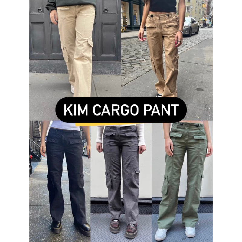 Brandy Melville Kim cargo Pant (Street Style cargo Pants) Shopee