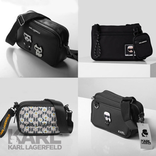 KARL LAGERFELD PARIS MAYBELLE Crossbody Bag BLACK KL Logo NEW AUTHENTIC