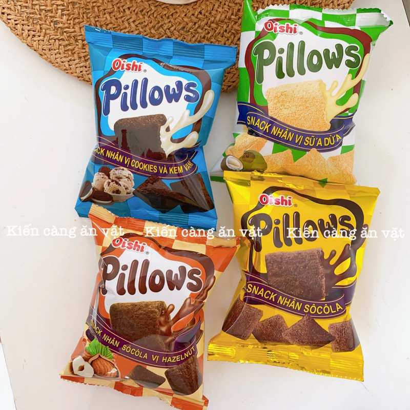 Combo 10 packs of oishi Pillows Chocolate Snacks, Almonds, Coconut Milk