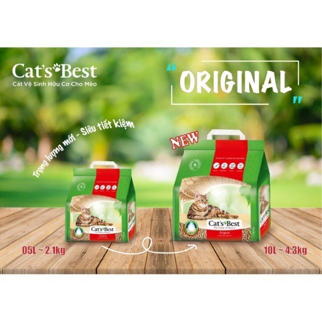 [Wood Bowl] Cat's Best Original Cat Litter Made From Natural Wood 5L