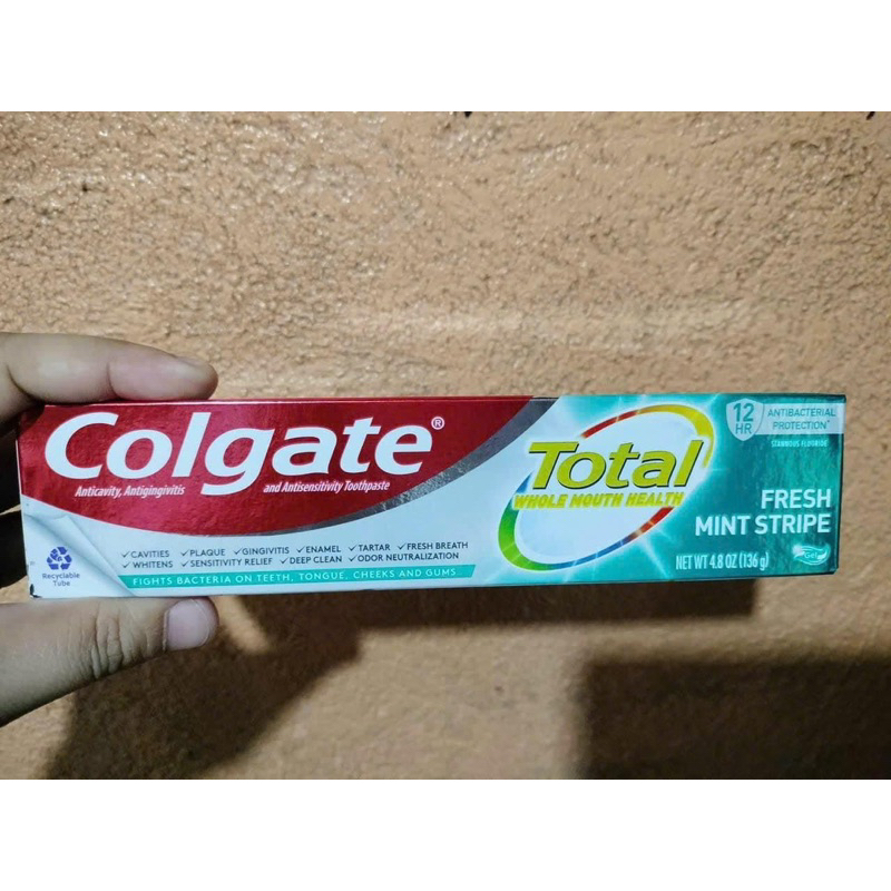 COLGATE TOTAL FRESH MINT STRIPE TOOTHCARE (136g) USA | Shopee Philippines
