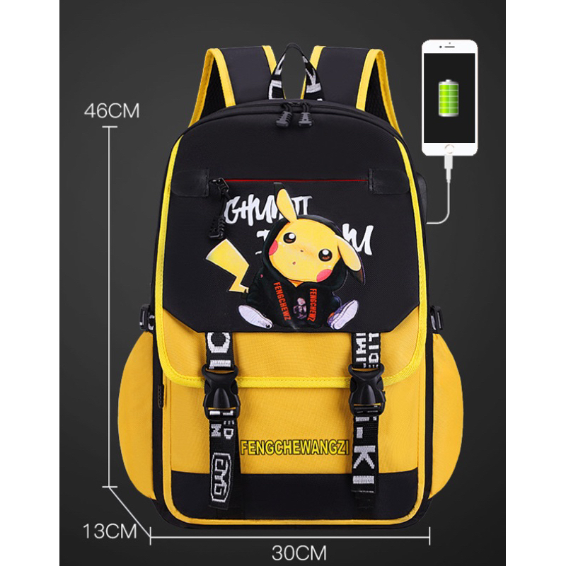 Cute pikachu school backpack | Shopee Philippines