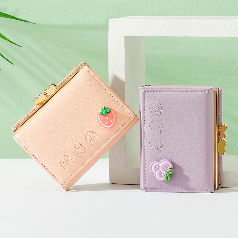 Women's Folding Wallet with Fruit Sticker Lovely Design (code Y8072 ...