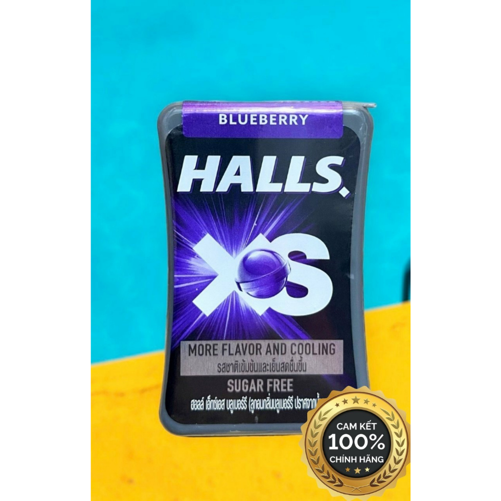 Combo 5 Box Halls Xs Blueberry Lollipops SugarFree Helps Fragrant