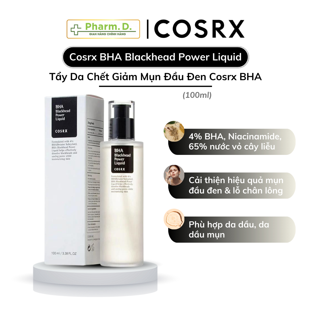 [Genuine] Cosrx 4 Chemical Exfoliating Solution BHA Blackhead Power Liquid Reduce Blackheads