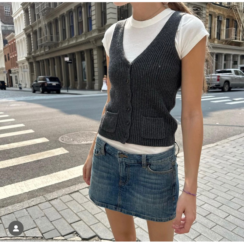 Brandy Melville Malia mini skirt (90s Style mini Cow skirt) | Shopee