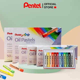 Pentel Oil Pastels Set Artist 50 Assorted Color Set (PHN-50) Non