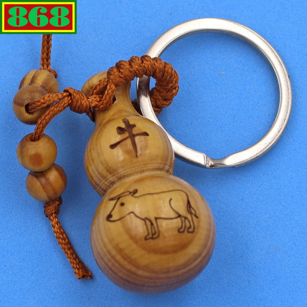 12 zodiac animal gourd key chain - year of the Ox (buffalo keychain ...