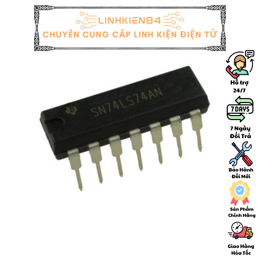 Ic Code BCD To LED 7 Segment 74LS74 7474 | Shopee Philippines