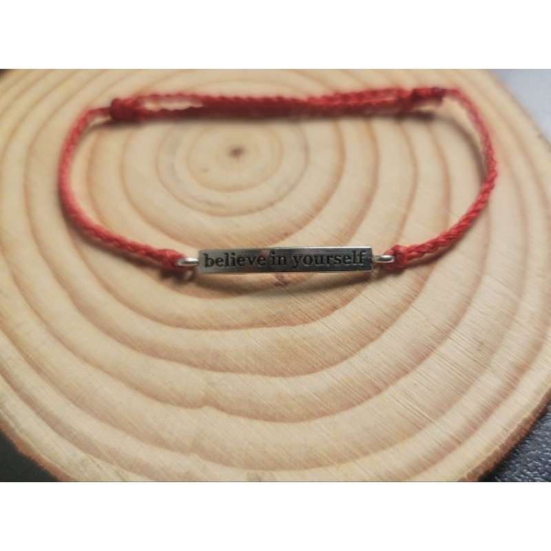Lucky red thread bracelet Believe in yourself | Shopee Philippines