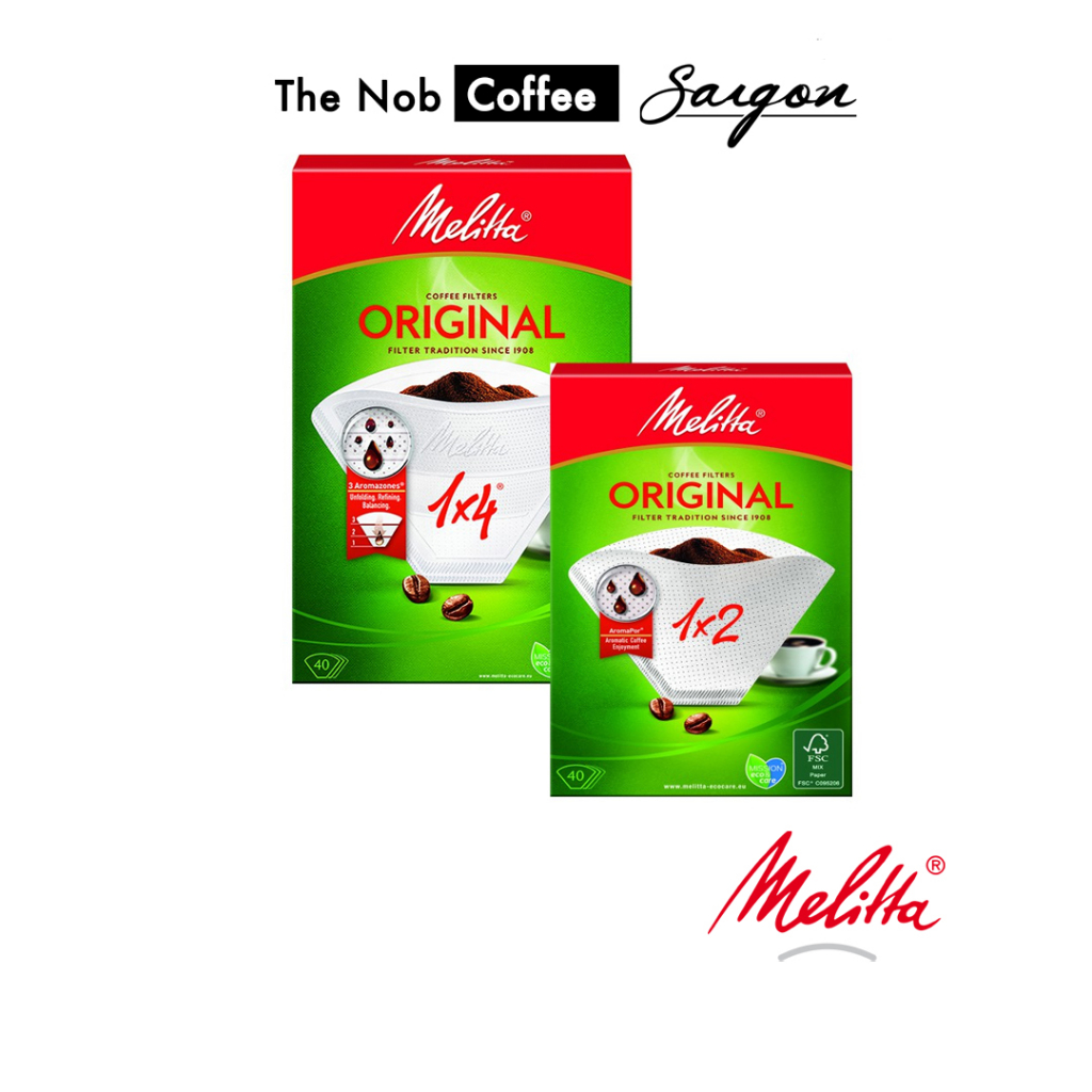 Melitta Coffee Filter Paper 1x2 And 1x4 (Box Of 40 Sheets) Shopee
