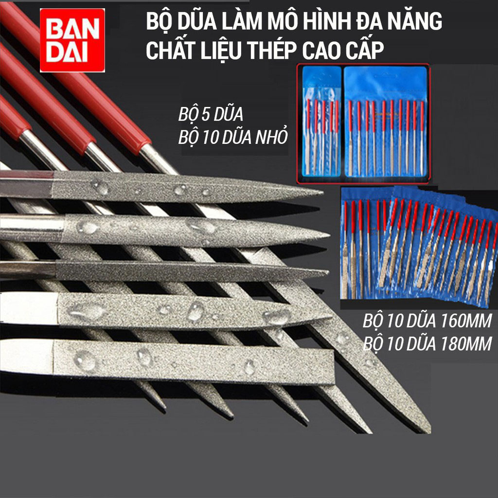 Multipurpose Gundam Model Making Tools XM11 Set Of 5 Files, 10 High