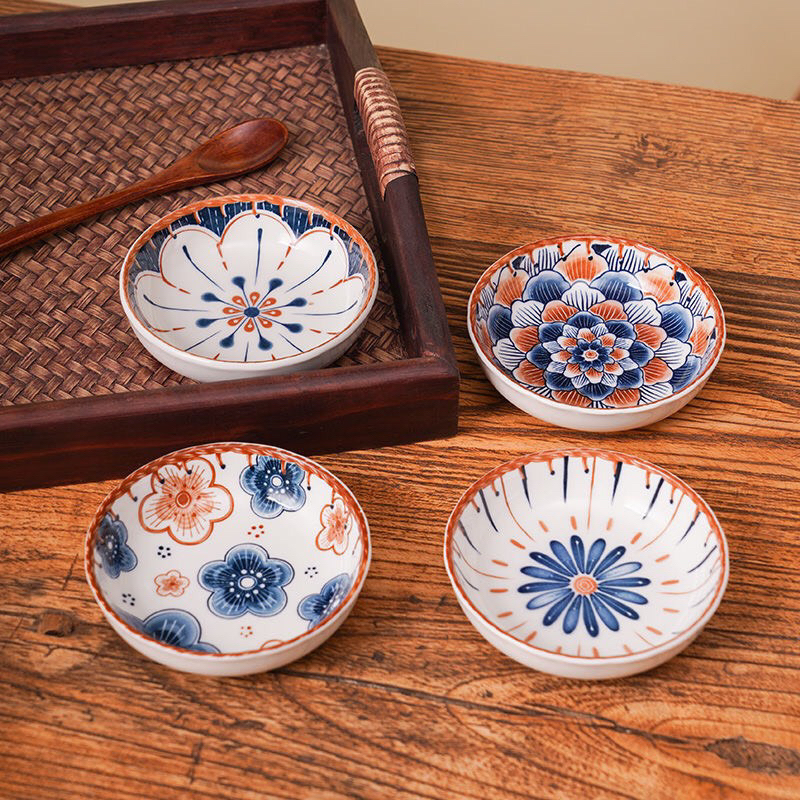 Set of 4 ceramic spice bowls with super pretty patterns | Shopee ...
