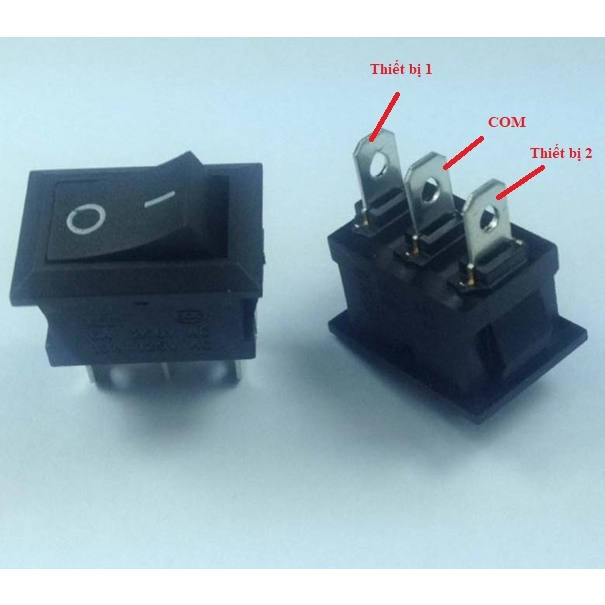 Interrupteur Rectangulaire 3 Phases ON/OFF 6A 250V - 6 Broches - Neuf