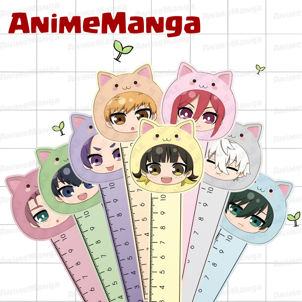 Animemanga Blue Lock Ruler 10cm Color Background - Blue Lock Ruler Cute ...
