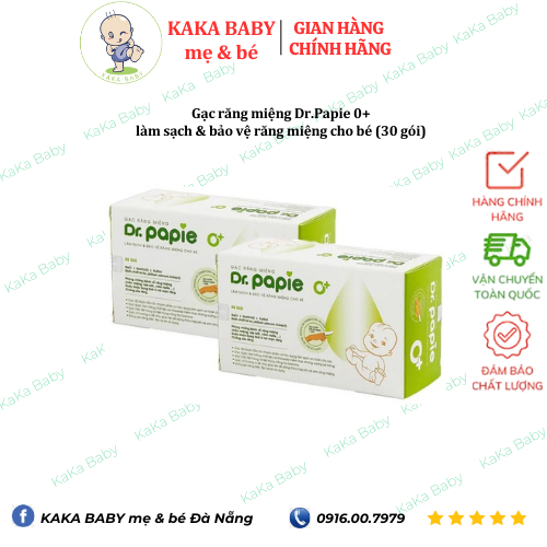 Dr.papie Gauze Cleans And Protects Baby'S Teeth (30 Packs) Shopee