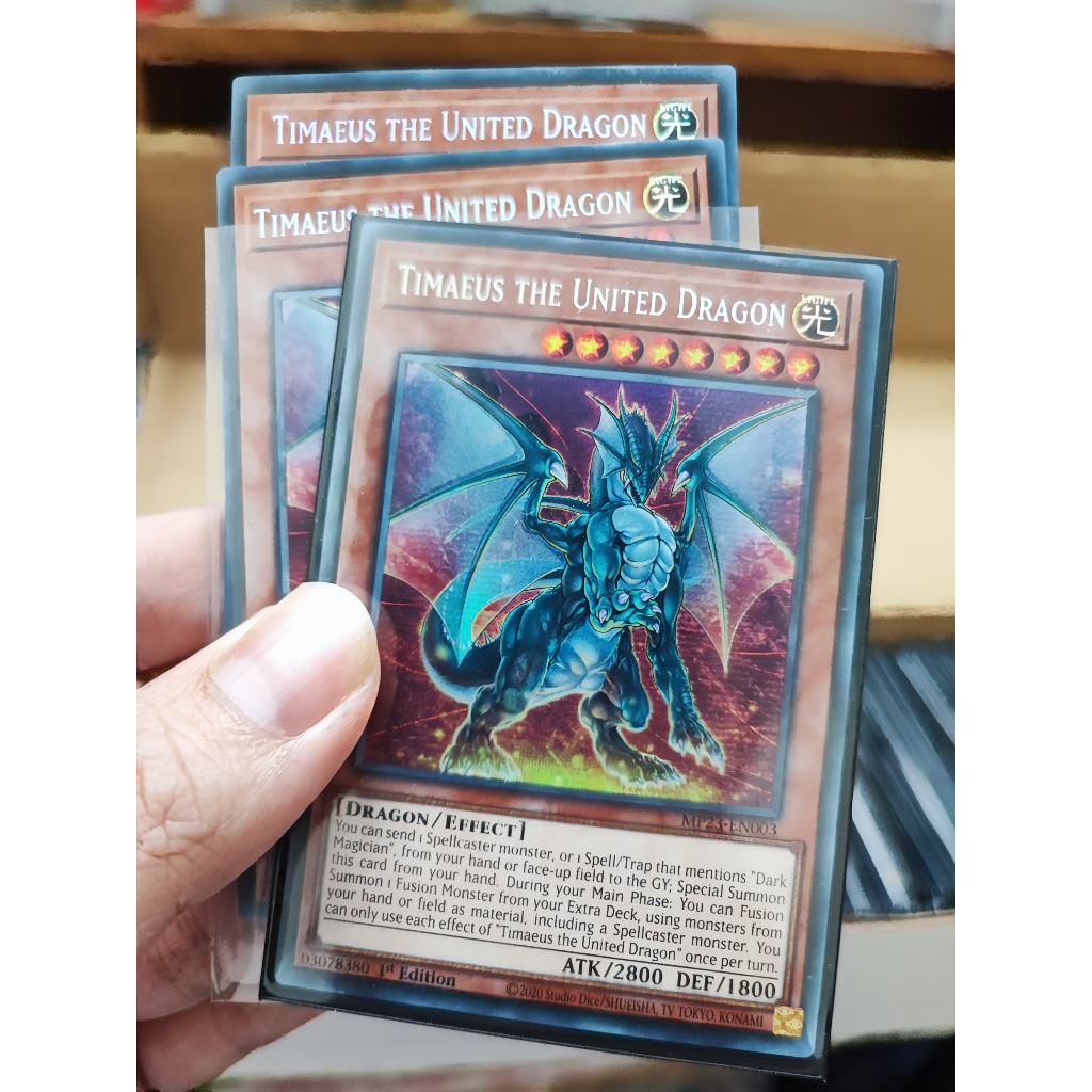 Yugioh Funny Shop] 1 card Timaeus the United Dragon - MP23-EN003 -  Prismatic Secret Rare 1st Edition | Shopee Philippines