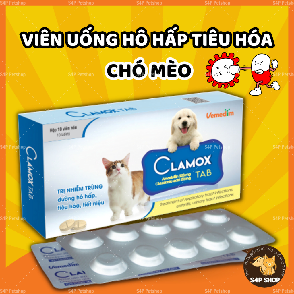 Vemedim Clamox tab Oral Tablets For Dogs And Cats To Support Breathing