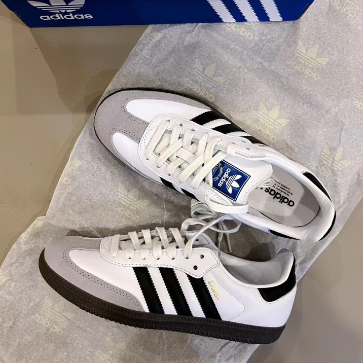 Adiadas Samba OG Black White Vegan Classic Suede Leather Shoes _ Adidas ...