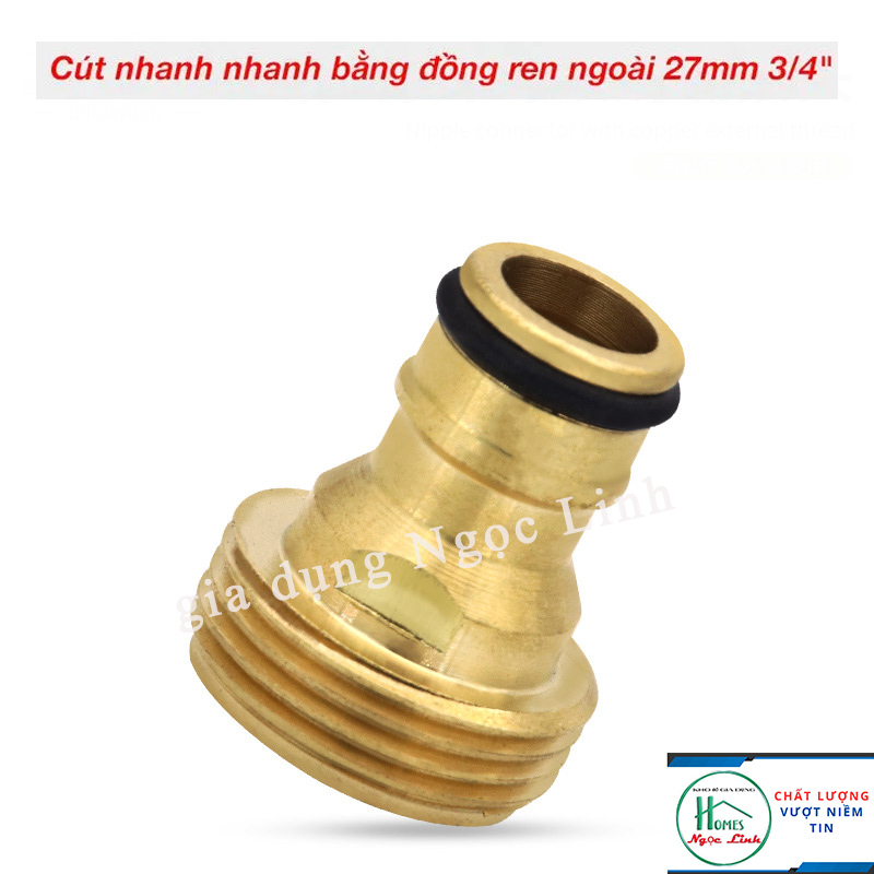 Copper quick connector with external thread 27m 3/4