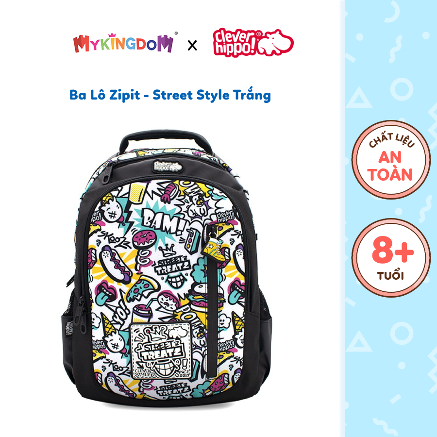 Zipit CLEVERHIPPO Backpack - Street Style WHITE BST9204 /WHITE | Shopee ...