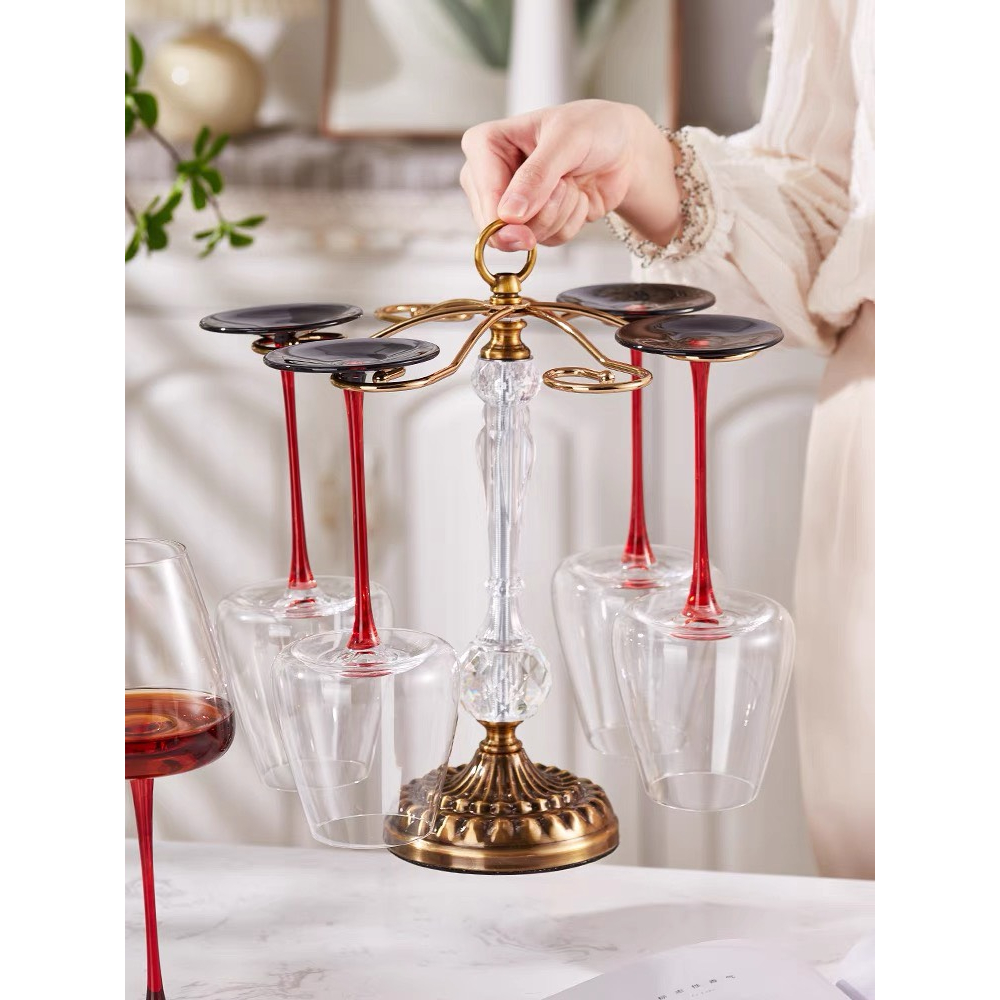 Wine glass shelf, Wine glass rack, antirust alloy, crystal High