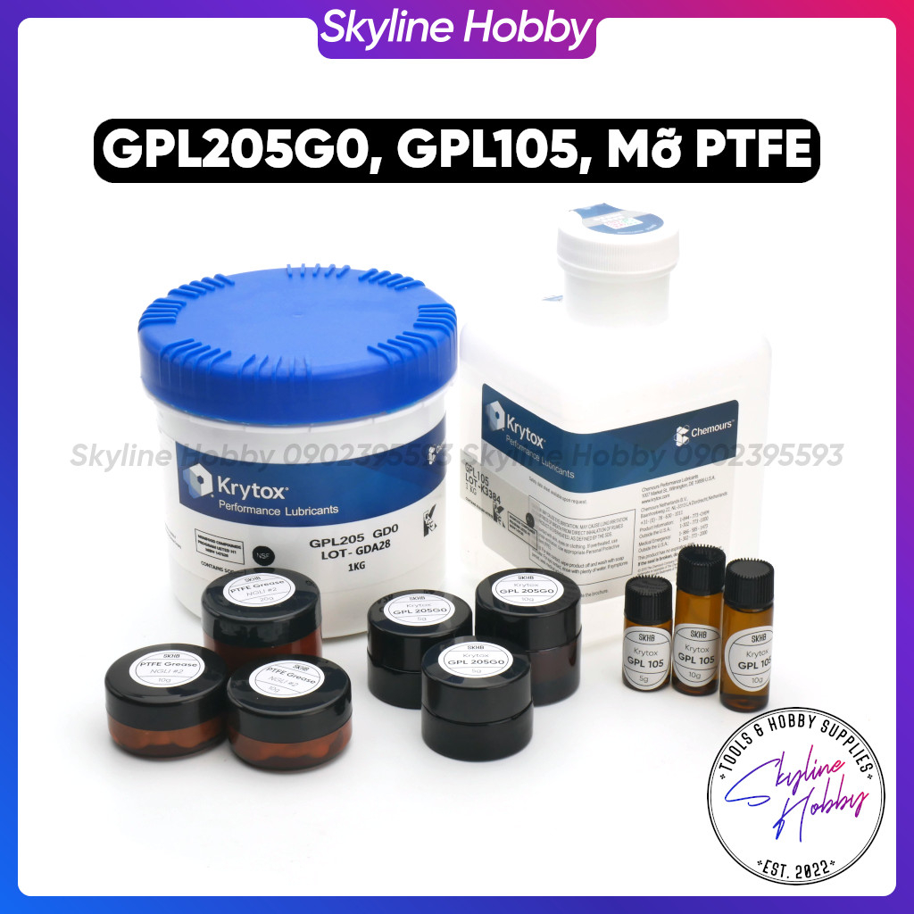 Chemours Krytox GPL 205G0 Grease, GPL 105, PTFE lube switch Grease