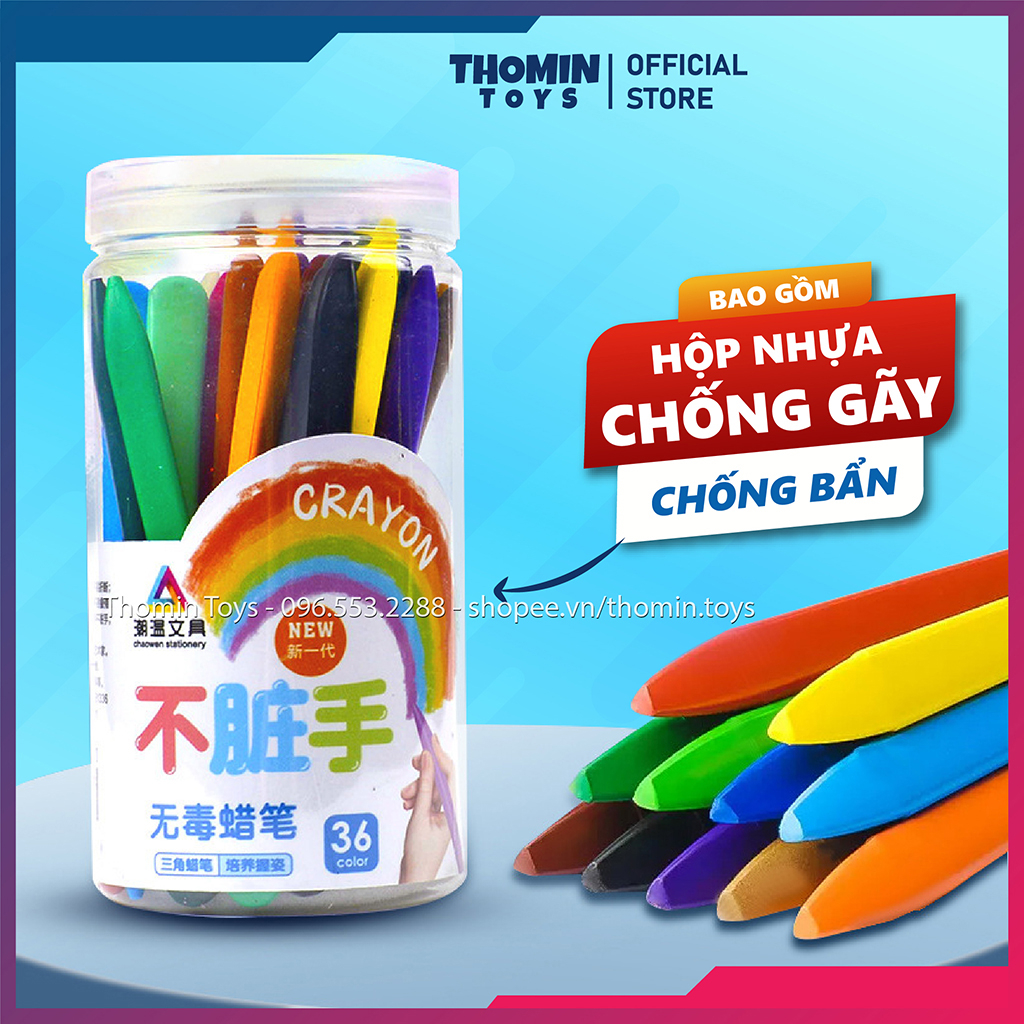 Organic Crayons, 12 / 18 / 36 / 48 AntiFracture Color Box For Baby Coloring Crayons That Are